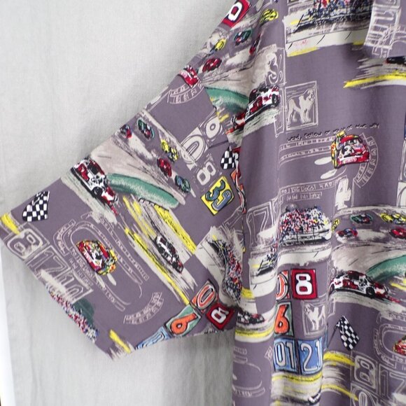Authentic Big Dogs Speedway Graphic Men's 4X Casual Short Sleeve Button Shirt - Picture 3 of 8